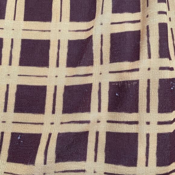 With Jean Andy Long Sleeve Button Front Check Dress Yellow XS Clueless Y2K - Picture 13 of 15